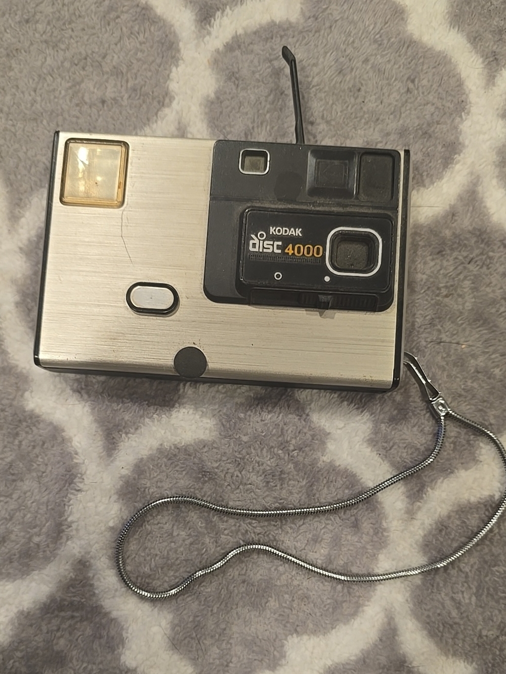 Kodak Disc 4000 Compact Camera in Silver and Black with Wrist Strap
